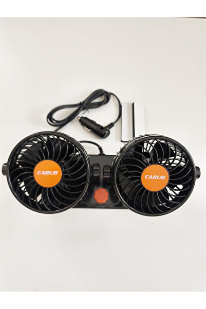 REPLAX 24 Volt Araç Içi Torpido Üstü Çift Fanlı Oto Vantilatör 360 Dönebilir