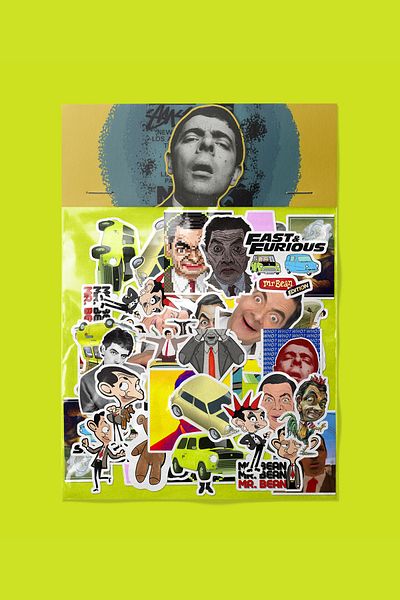 dadi ramba Mr. Bean Sticker Pack - Bullet Journal - Agenda - Planner - Notebook - Laptop Sticker Decal