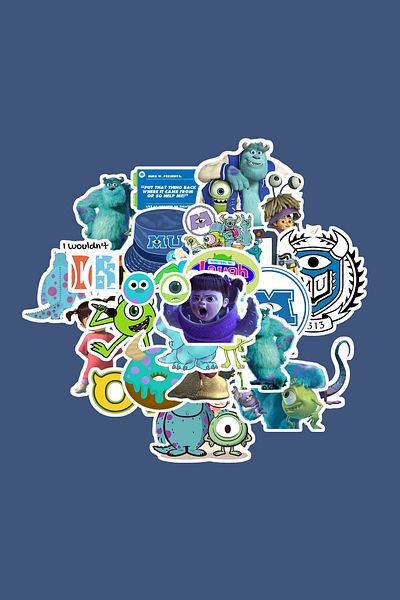 dadi ramba Cute Monster Sticker Pack - Bullet Journal - Planner - Notebook - Laptop Sticker Decal
