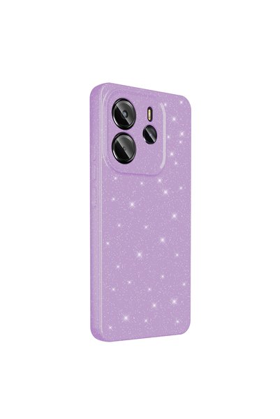 VARDAR AKSESUAR Redmi Note 14 Case Camera Protected Silvery Luxury Vrdr Cotton Cover - Black