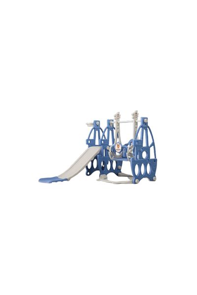 KIKIBEBE Slide for 1-6 years old baby, 3 in 1 Multi funtion baby slide and swing for family - Blue