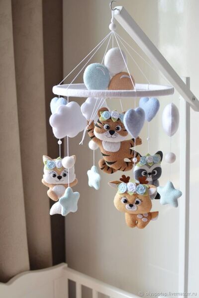 FN Keçe Bebek Dönencesi Doğal, Temalı ve Kişiye Özel Tasarım Beşik Üstü Oyunc...