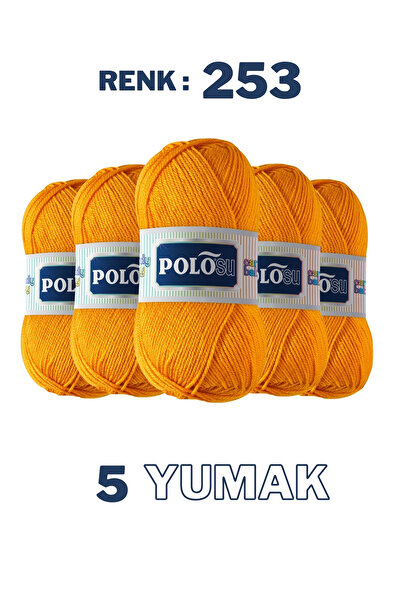 Polosu (5 Adet) Candy Baby %100 Premium Akrilik Bebek Örgü İpliği - 253 - Açı...