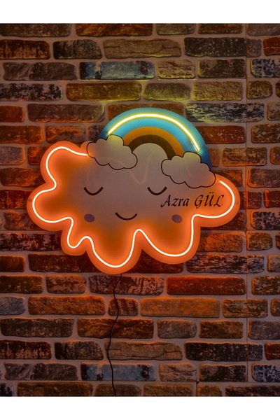 tnt art design BULUT ÇOCUK ODASI NEON GECE LAMBASI