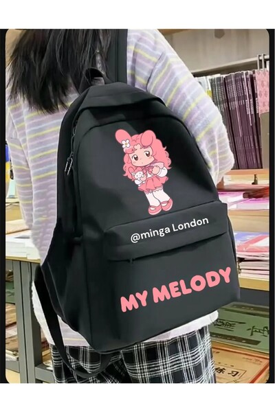 weywot Μαύρο Ροζ My Melody Girl Double Printed School, Τάξη, Σακίδιο πλάτης μ...
