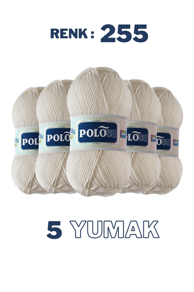 Polosu (5 Adet) Candy Baby %100 Premium Akrilik Bebek Örgü İpliği - 255 - Koy...