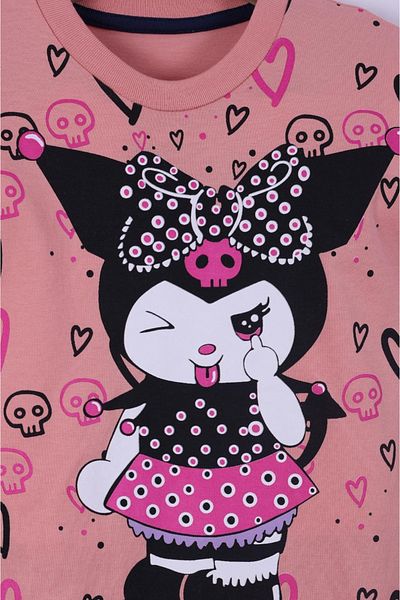 EXTRAÇARŞI Kuromi Printed Girl's Shorts Suit 3/6 Years Old