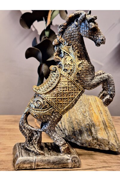 SAAY AKSESUAR ÖRME DESENLİ ŞAHLANAN AT BİBLO 24cM