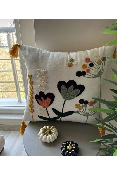 Reset Bmyhome 2 Adet Punch Nakışlı Kırlent Kılıfı