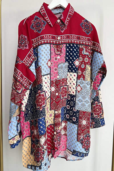 Bold Grup Women's Standard Size Patterned Shirt Tunic