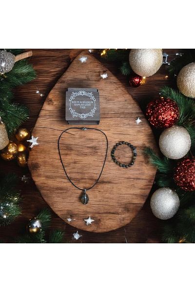 Mithril Club Natural Tiger Eye Stone Bracelet and Necklace Set