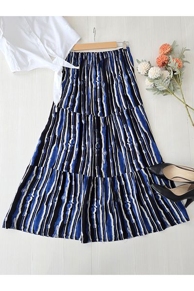 ENDAMIM Plus Size Viscosse Skirt