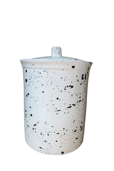 RED SERAMİK Red Ceramic Dara Collection Single Trash Can with Dalmatian Pattern