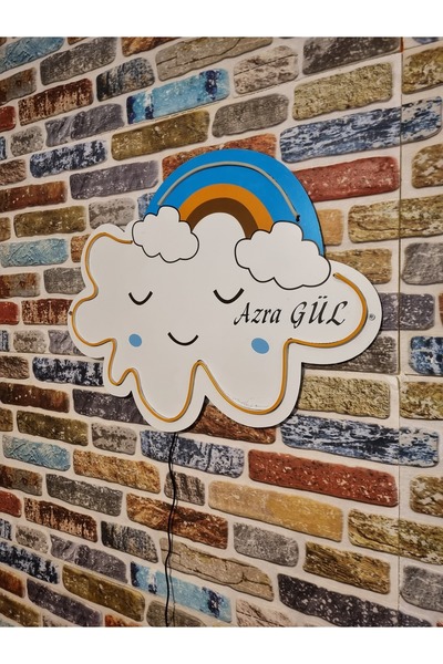 tnt art design BULUT ÇOCUK ODASI NEON GECE LAMBASI