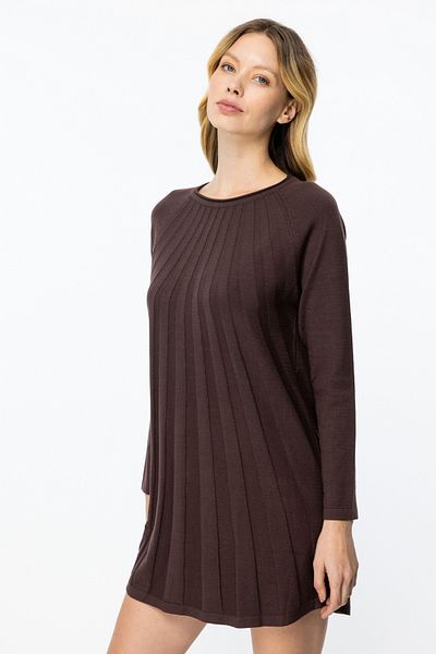 ON Stripe Embossed Mini Length Knitwear Dress