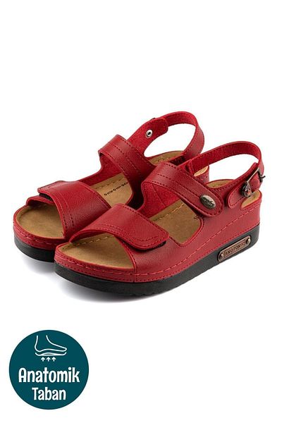 Roy Jones Women's Orthopedic Anatomical Sole Double Banded Velcro Back Buckle Daily Sandals Slippers