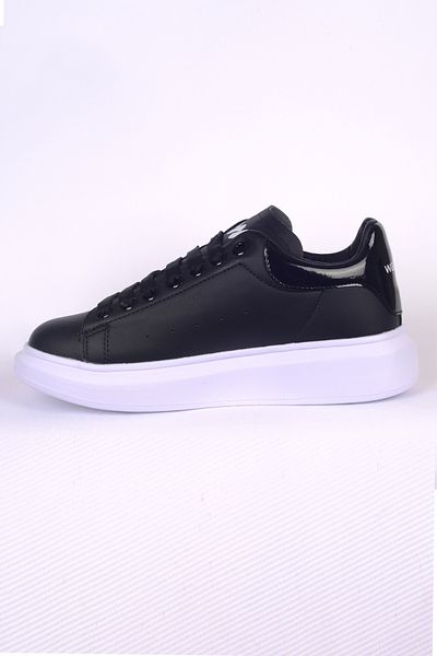 WALKWAY Pantofi casual pentru bărbați, cu șireturi, cu talpă înaltă, alb-negru, Damacus 150 M
