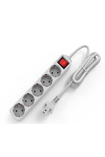 Choice PS001-EU-5OUTLITS شريط طاقة ميليري واقي من زيادة التيار الكهربائي 3/4/5/6 تيار متردد مقبس كهربائي بالاتحاد الأوروبي Lea