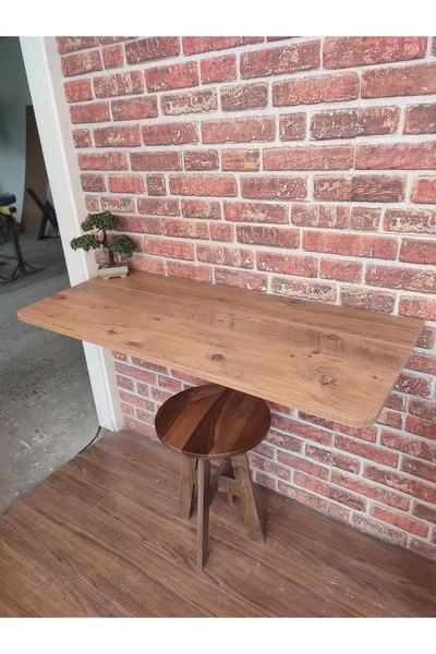 CNG Katlanabilir Duvara Monte Masa Mdf, Lake Boya Açılır Kapanır Raf Ahşap Yemek Masası Çalışma Masası