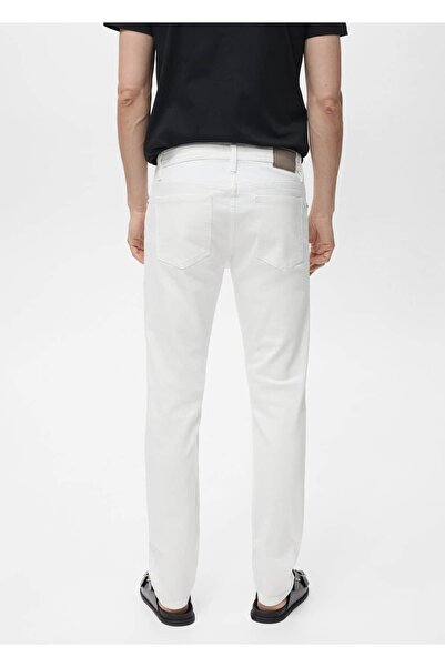 MANGO Man Dar kesim beyaz Jan jean pantolon