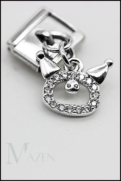 MAZEN 1 Piece Kuromi Hanging Italian Steel Bracelet Charm