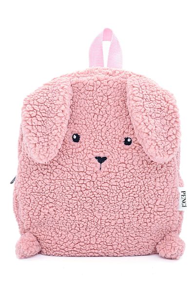 PENGİ 0 - 8 Years Nursery Kids School Backpack - Wellsoft Plush, Rabbit Pink