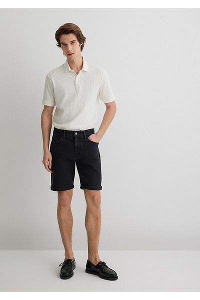 Mavi Blue Brian Street Dark Gray Jean Shorts 041848