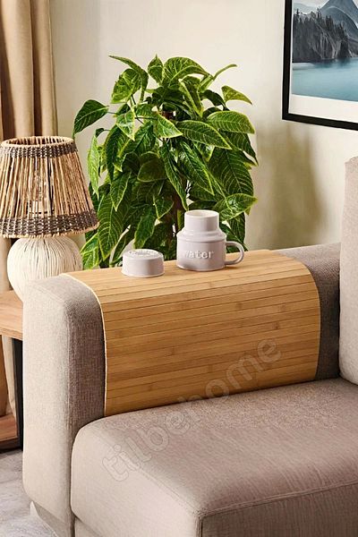 Tilbe Home 2 Συσκευασία Φυσικό Μπαμπού Χαλάκι Μπάνιου Αντιολισθητικό Κάλυμμα Πλυντηρίου Πλυντηρίου Πιάτων Κουζίνας Αδιάβροχο