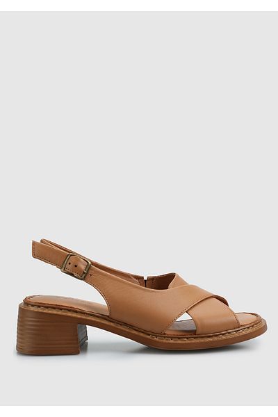 Eclipse Tan Leather Women's Heeled Sandals