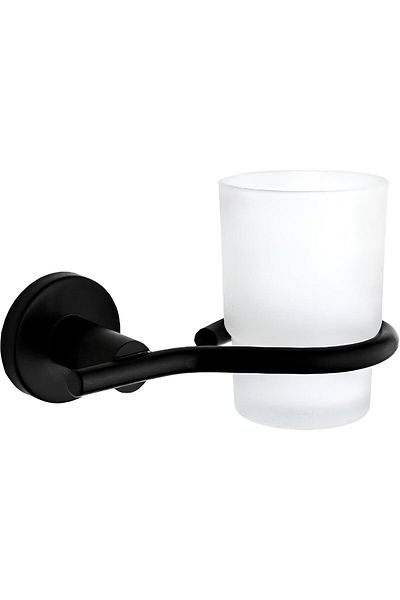 Zethome Nero Black 4 Piece Stainless Wall Mounted Towel Holder-Tissue Holder-Soap Dispenser-Toothbrush Holder Set