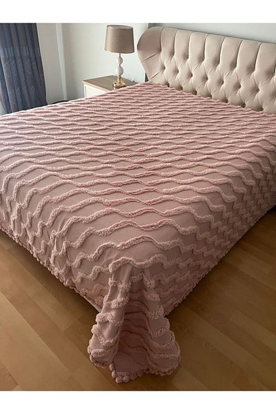 Zeren Home Cotton Bedspread - Double with 240 X 260 Bar Details