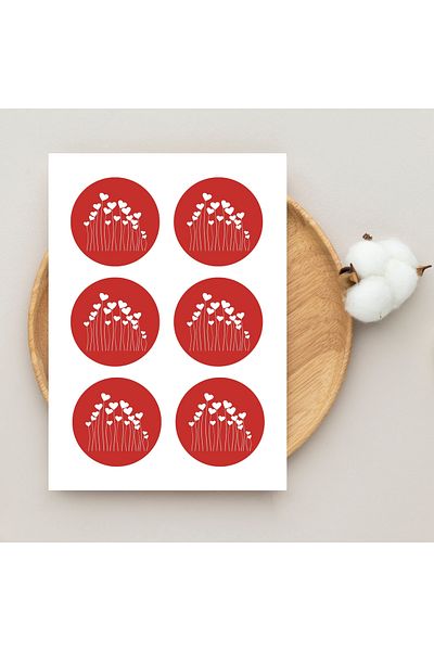 Sticksy Sticker, Heart Sticks 7.8x7.8 Cm (2 PAGE)