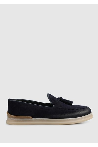Provoq Navy Blue Leather Men's Shoes
