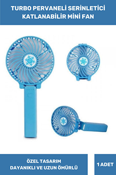 Thriftbuds Taşınabilir Usb Şarjlı Cep Boyu Mini Fan Pervaneli 3 Kademeli Sess...