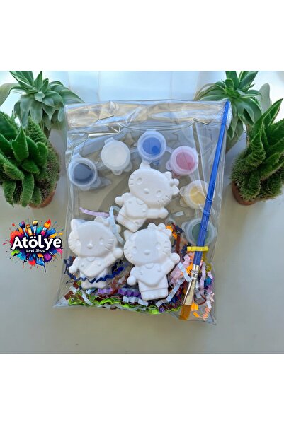 Atölye Lavi Shop Hello 3 Lü Set Çocuk Yetişkin Taş Boyama Seti