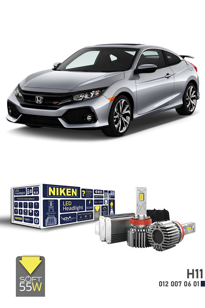 Sosyal Çarşı HONDA CIVIC FC5 2016-2021 ARACA ÖZEL H11 KISA FAR LED XENON 12/24V 55W GÜÇ 9000 LÜMEN SOĞUK BEYAZ