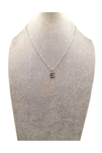 Han Ticarethane Gümüş Renk E Harfi Kolye