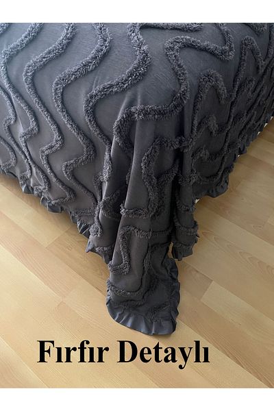 Zeren Home Cotton Bedspread - Double with 240 X 260 Bar Details