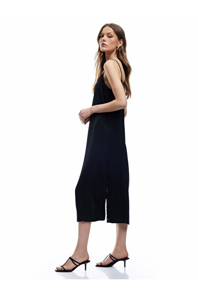 Koton Rochie cu bretele lungi din țesătură din satin Aerobin