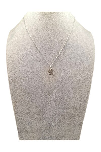 Han Ticarethane Silver Color Letter R Necklace