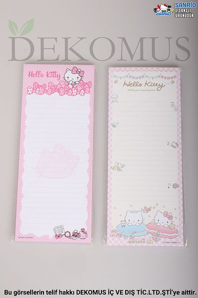 Hello Kitty مذكرة بلوك للموسم الجديد المرخصة من Dekomus "مفردة" مقاس 9 × 22 سم
