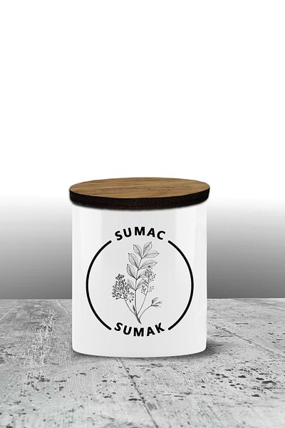 yeditepe hayat Sumac Storage Container - Ceramic Storage Container - Spice Rack - 300ml Storage Container
