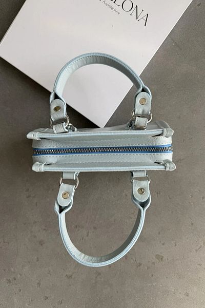 LEONAS Geantă de damă albastră - Model Alberg cu Accesorii