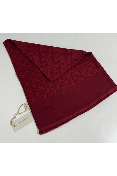 Pierre Cardin Elegans Monogram Shawl-75 X 190- 090700 -941 Claret Red