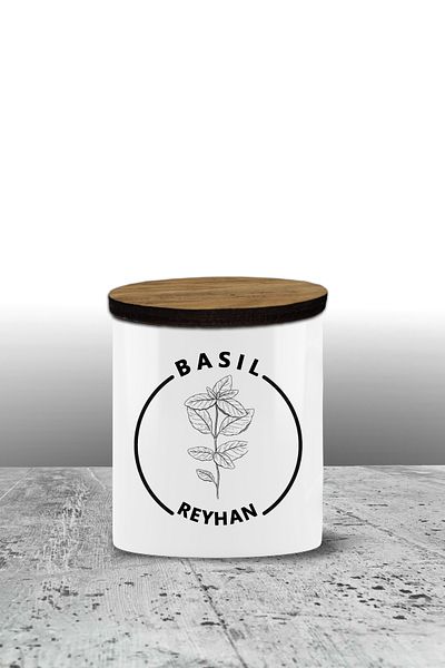 yeditepe hayat Reyhan Storage Container - Ceramic Storage Container - Spice Rack - 300ml Storage Container