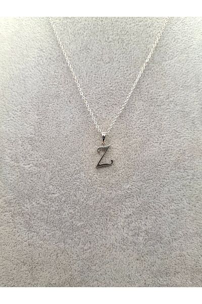Han Ticarethane Silver Color Letter Z Necklace
