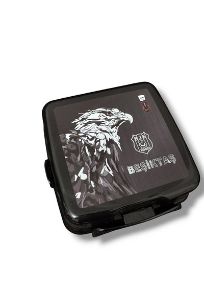 Beşiktaş Licensed Four Compartment Two Tier Eagle Printed Lunch Box 22357