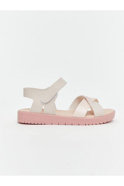 LC Waikiki Κοριτσίστικα σανδάλια LCW STEPS Cross Strap Velcro