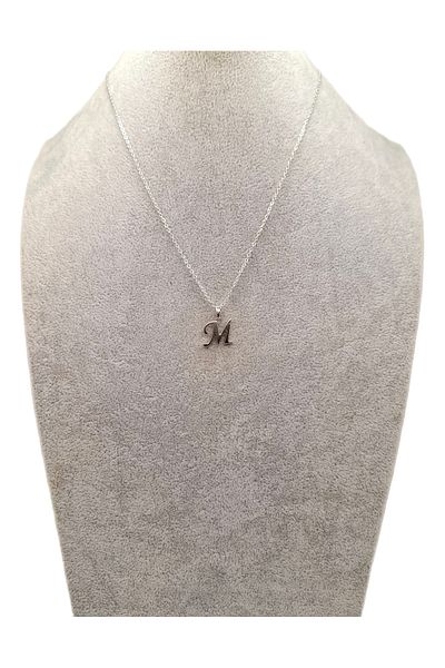 Han Ticarethane Silver Color Letter m Necklace