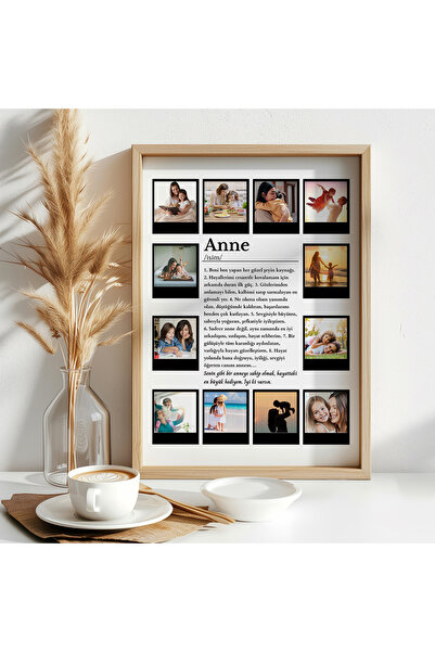CKA Tasarım Kişiye Özel Anne Tanımı Fotoğraflı Tasarım Tablo , Anneler Günü H...